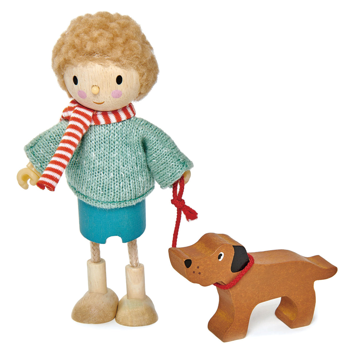 Tender Leaf Toys poppenhuis popje meneer Goodwood en zijn hondje
