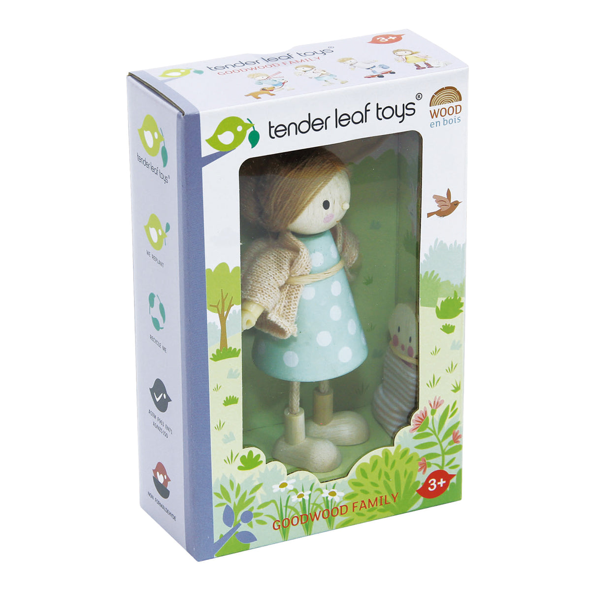 Tender Leaf Toys poppenhuis popje mevrouw Goodwood en haar baby