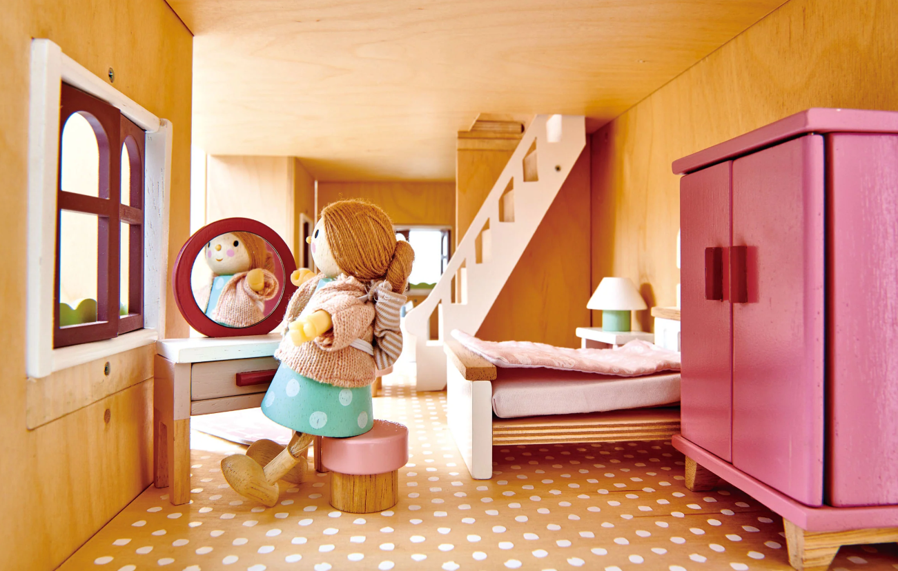 Poppenhuis slaapkamerset