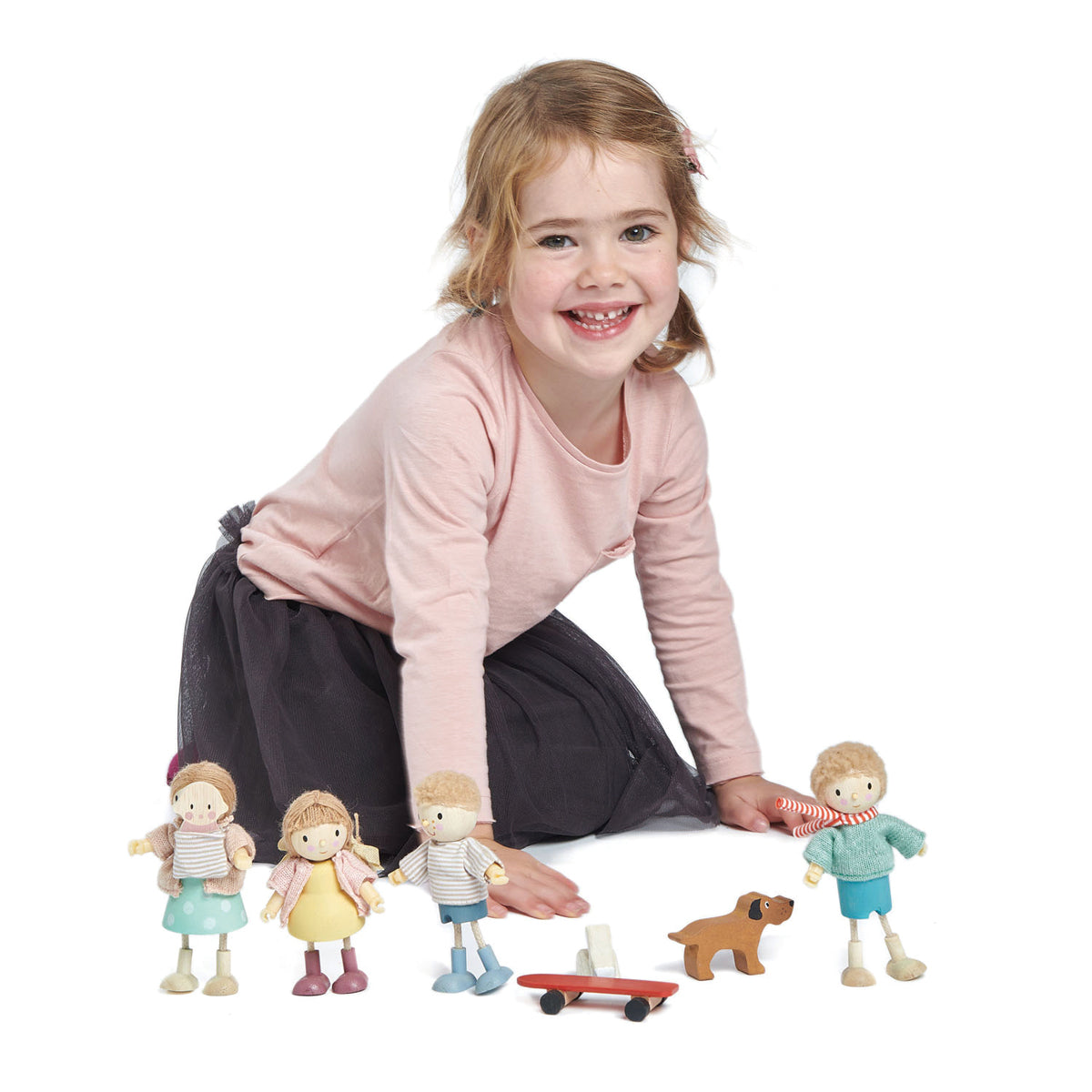 Tender Leaf Toys poppenhuis popje Edward en zijn skateboard
