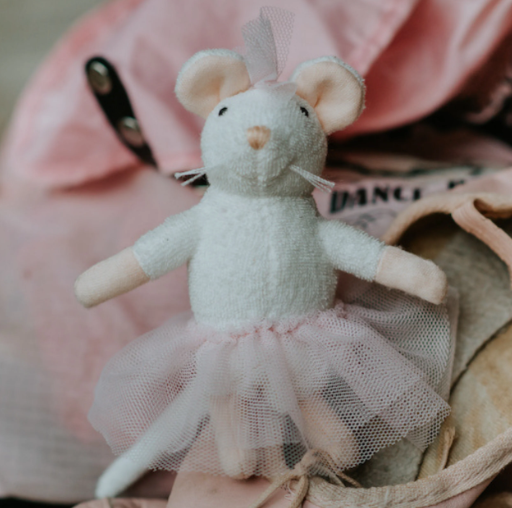 Muizenhuis muis Ella lFlat lay met een balletschoentje