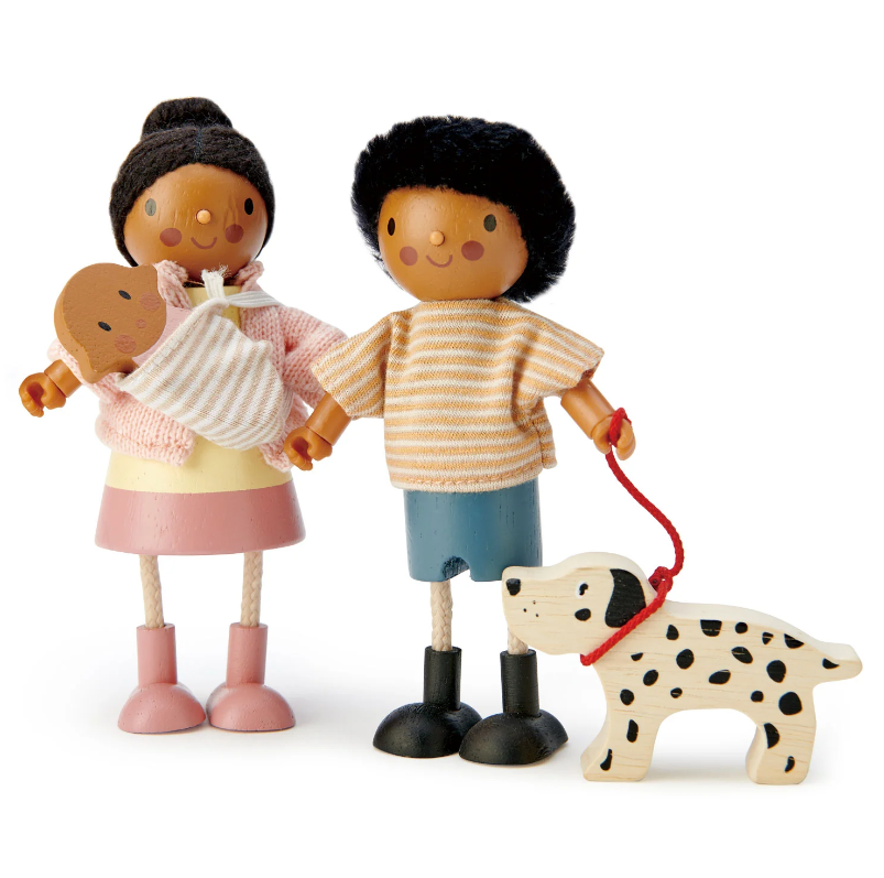 Tender Leaf Toys poppenhuispopje - mevrouw Forrester en haar babytje